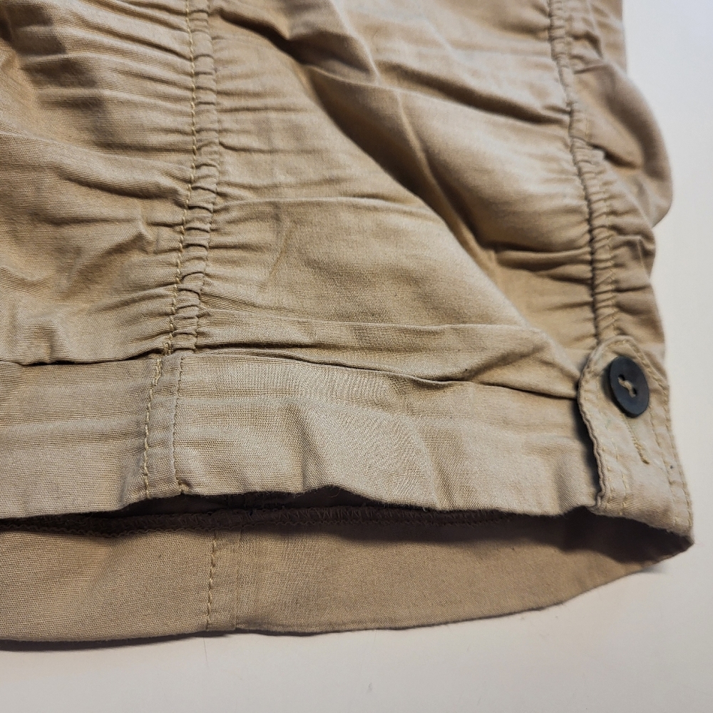 No Boundaries Vintage Ruched Cargo Shorts Tan/ Beige Juniors Sz 7 - Picture 9 of 10